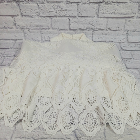 Erin Fetherston cream lace peplum eyelet dress - Picture 10 of 14